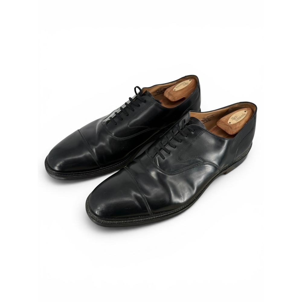 Church's Custom Grade Cap Toe Oxford Shoes Mens UK 12 US 13 G WIDE Black Leather